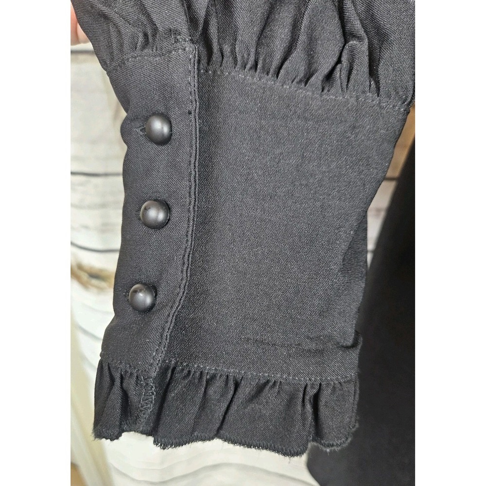 Killstar Black Stretch A-Line Dress 4XL Point Collar Lace Goth Grunge Emo Witchy - Picture 6 of 7